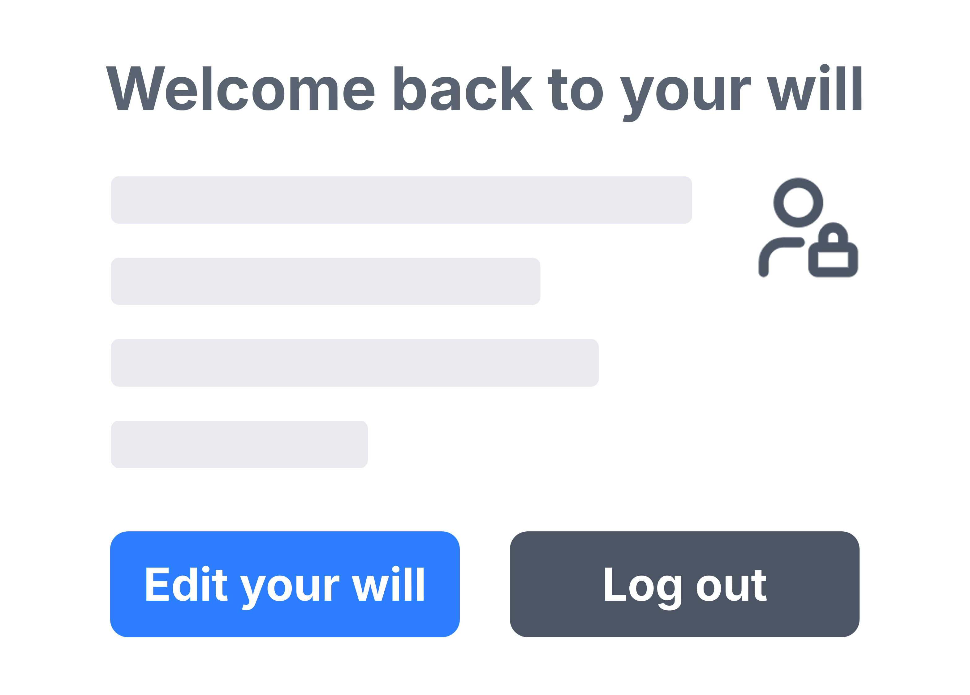 My will dashboard